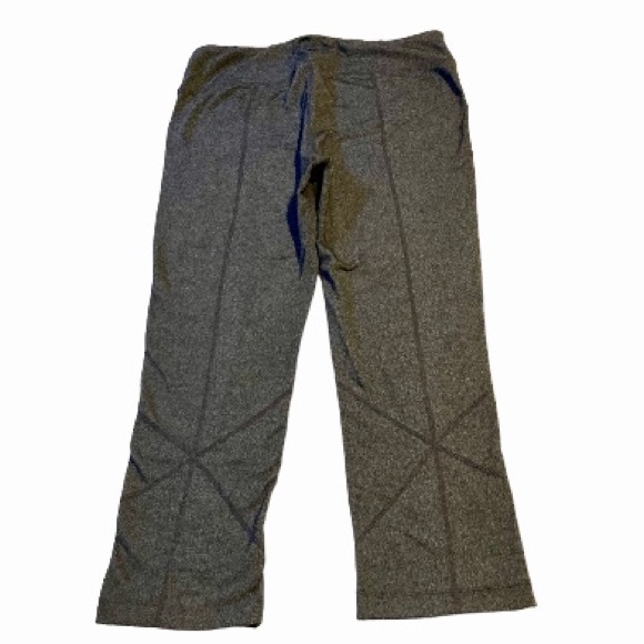 PRANA Breathe Heathered Gray Large Activewear Crop Capri Mid Rise Leggings Large - Picture 7 of 16